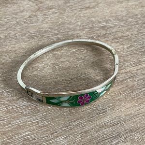 Women's Floral Bangle Bracelet